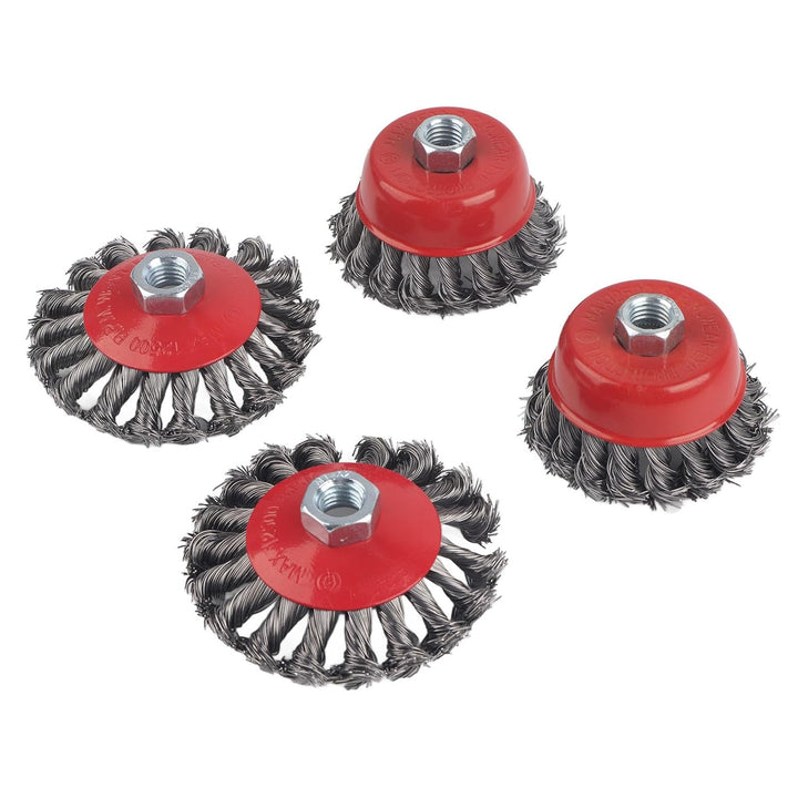 Topfbürste SchleifbüRsten, 4-tlg Winkelschleifer Scheibenbürste Drahtbürste M14DE M14, (2 x 3 Zoll +