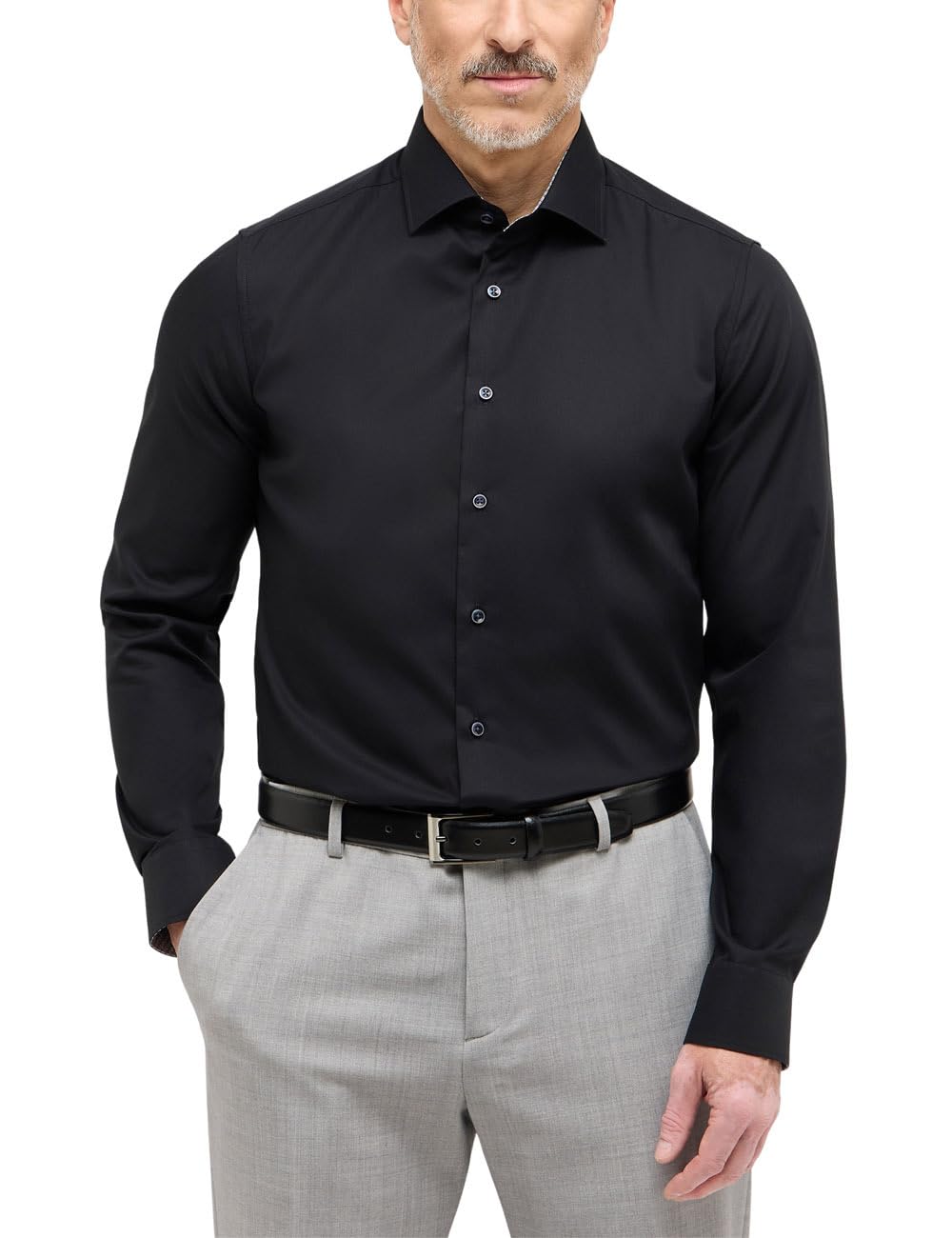 ETERNA Herren Original Shirt Slim FIT 38 *_Schwarz(39)_*, 38 *_Schwarz(39)_*