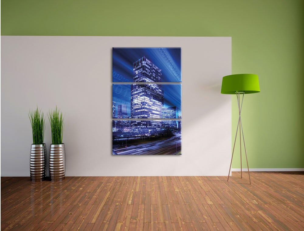 Pixxprint Los Angeles Matrix als Leinwandbild/Grösse: 3 Teilig (120x80) cm/Wandbild/Kunstdruck/ferti