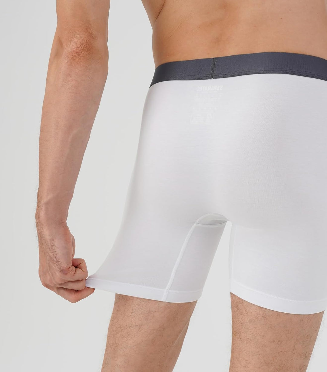 Separatec Herren Boxershorts, Herren Unterhosen aus Bambus-Viskose, atmungsaktiv und weich, Doppelbe
