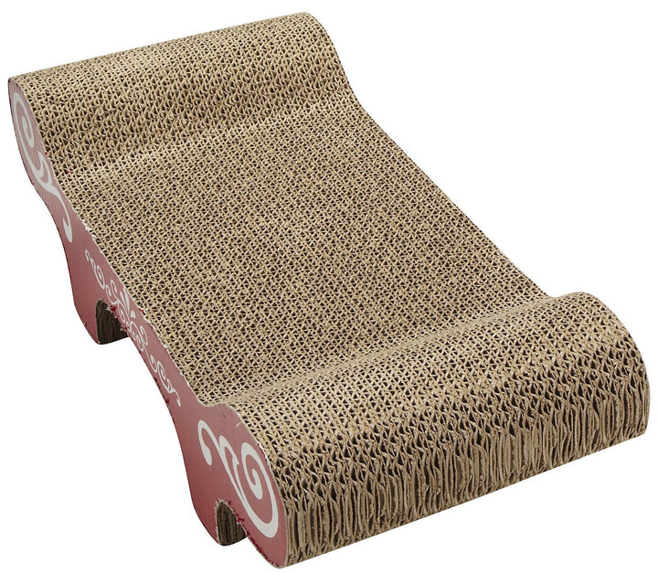 Catit Kratzpappe für Katzen, Kratzbank aus Pappe, mit Katzenminze, Bank