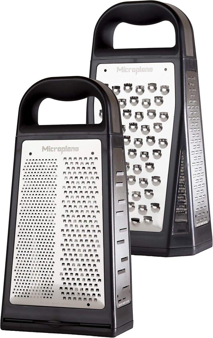 Microplane Turmreibe mit 5 Reibflächen in Fein, Grob, Sehr Grob, 2-Wege-Schneide & grosse Raspel mit