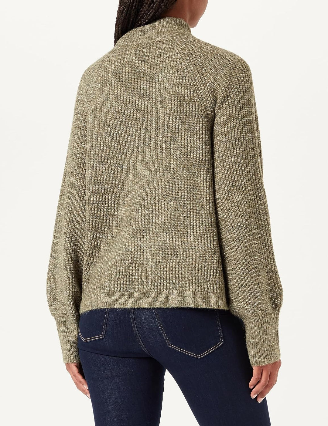 PIECES Damen Pcnatalee Ls O-Neck Knit Noos Bc Pullover XS Deep Lichen Green, XS Deep Lichen Green