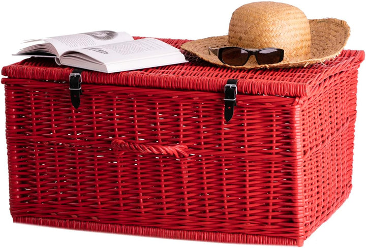 e-wicker24 Weidenkoffer, Aufbewahrungskorb, Stilkorb, Picknickkorb, Geschenkkorb, Dekokorb, Multifun
