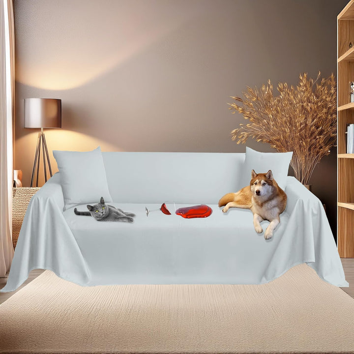 Byour3 – 3 Sitzer SUPER Wasserdicht Sofabezug Haustiere Sofaschutz Baumwolle Fleckenabweisender Schu