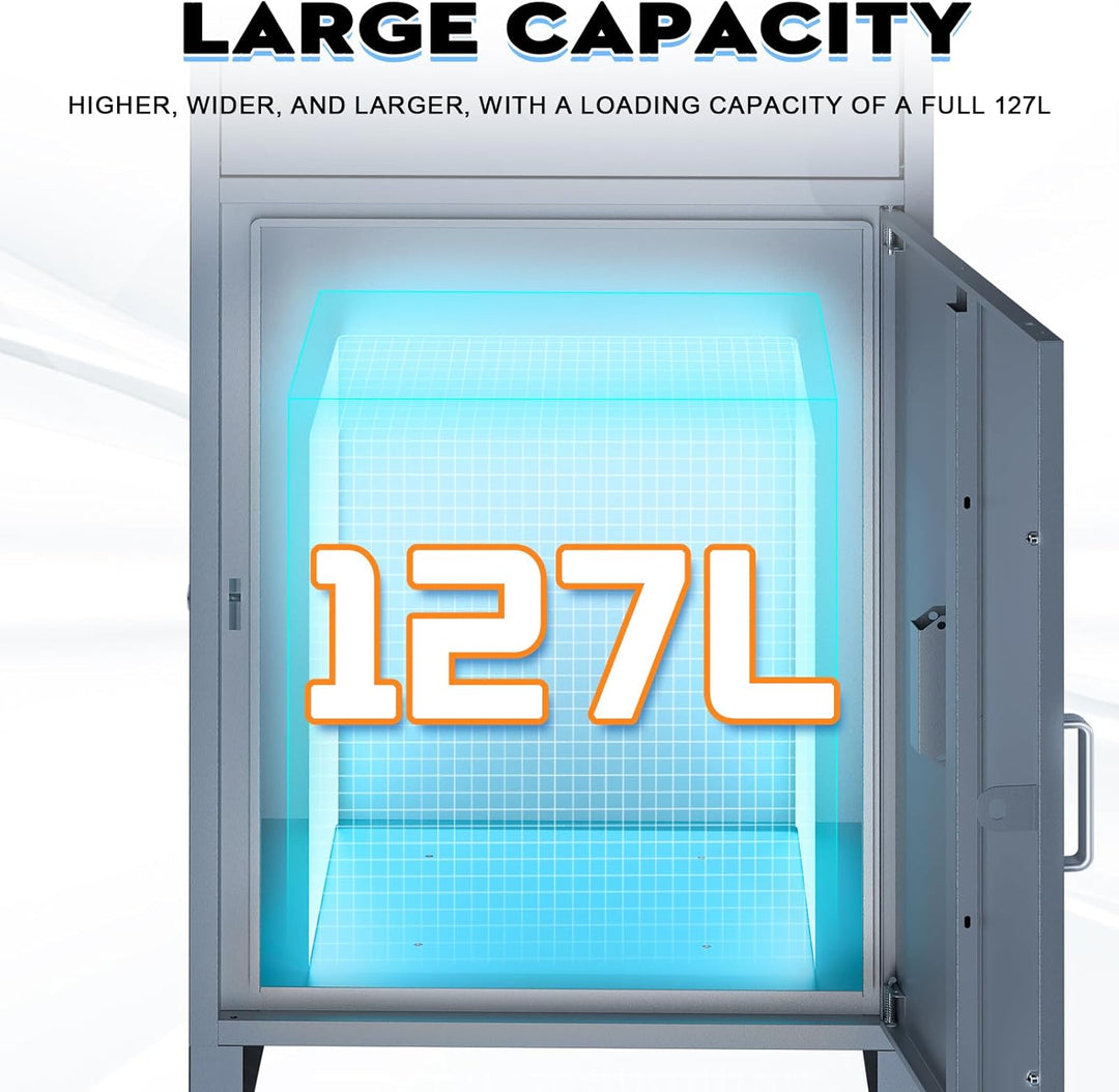 Stahl Briefkasten Paketbox für Aussen, Montagefrei Paketkasten mit 2 Schlüssel, Briefkasten Wasserdi