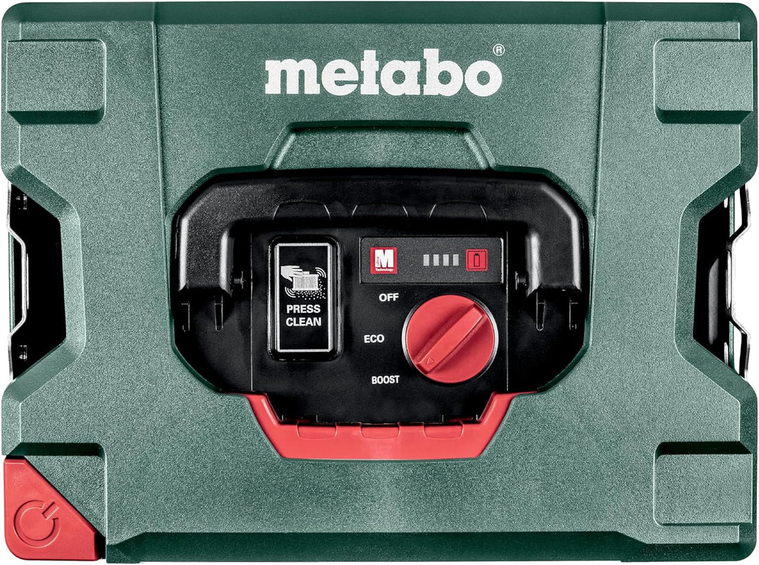 metabo Akku-Sauger AS 18 L PC – 602021850 – 18 V – Sauger mit manueller Filterabreinigung, Boost- un