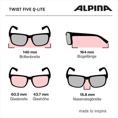 ALPINA TWIST FIVE HR Q-LITE - Verspiegelte, Kontrastverstärkende & Beschlagfreie Sport- & Fahrradbri