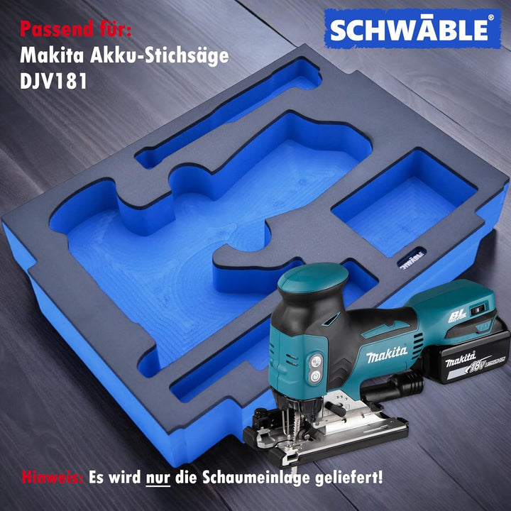 Schaumeinlage Schaumstoffeinlage für Makita Akku-Stichsäge DJV181
