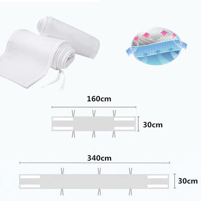 Babybett Leitplanke,Bettumrandung Nestchen,Atmungsaktiv Kinderbett Stossstange,Bettumrandung Babybet