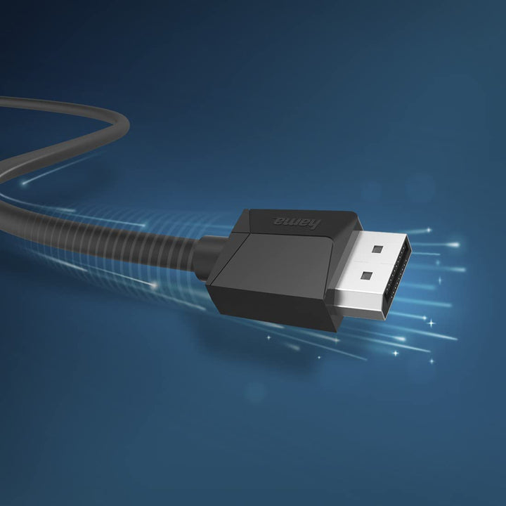 Hama Displayport Kabel 3m lang DP Kabel 1.2 (Display Port Cable Ultra HD 8k @ 120 Hz, Monitorkabel m