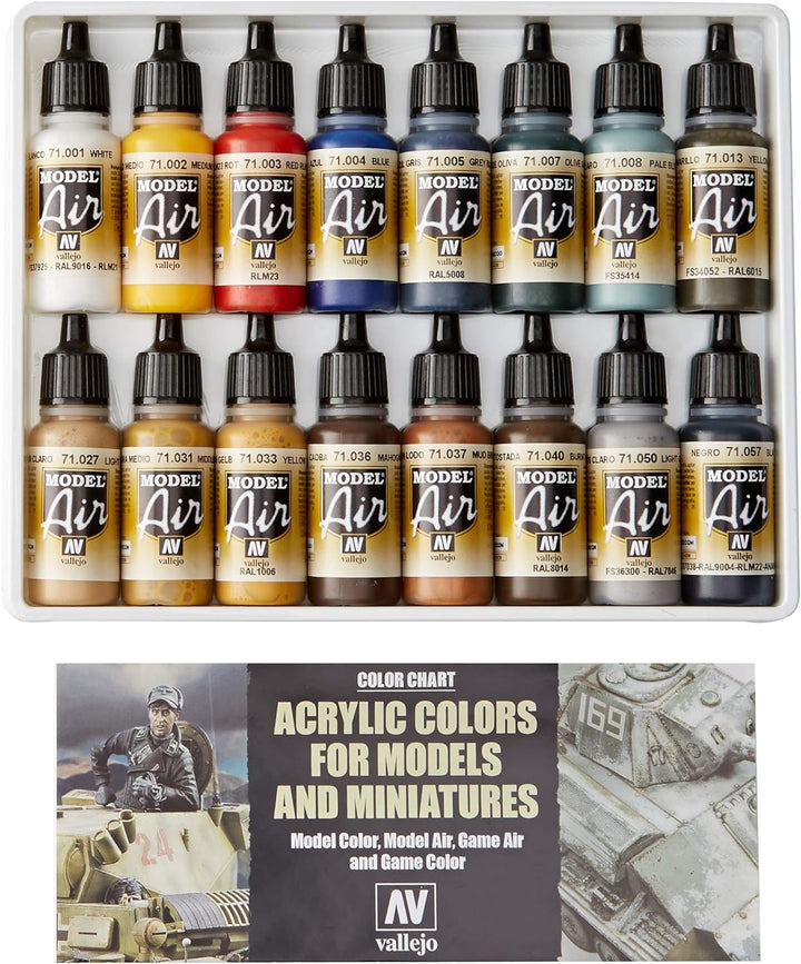 Acrylicos Vallejo 071178 Modellbausatz, verschieden & Vallejo Air Sprühlackverdünner, 200 ml Modellb