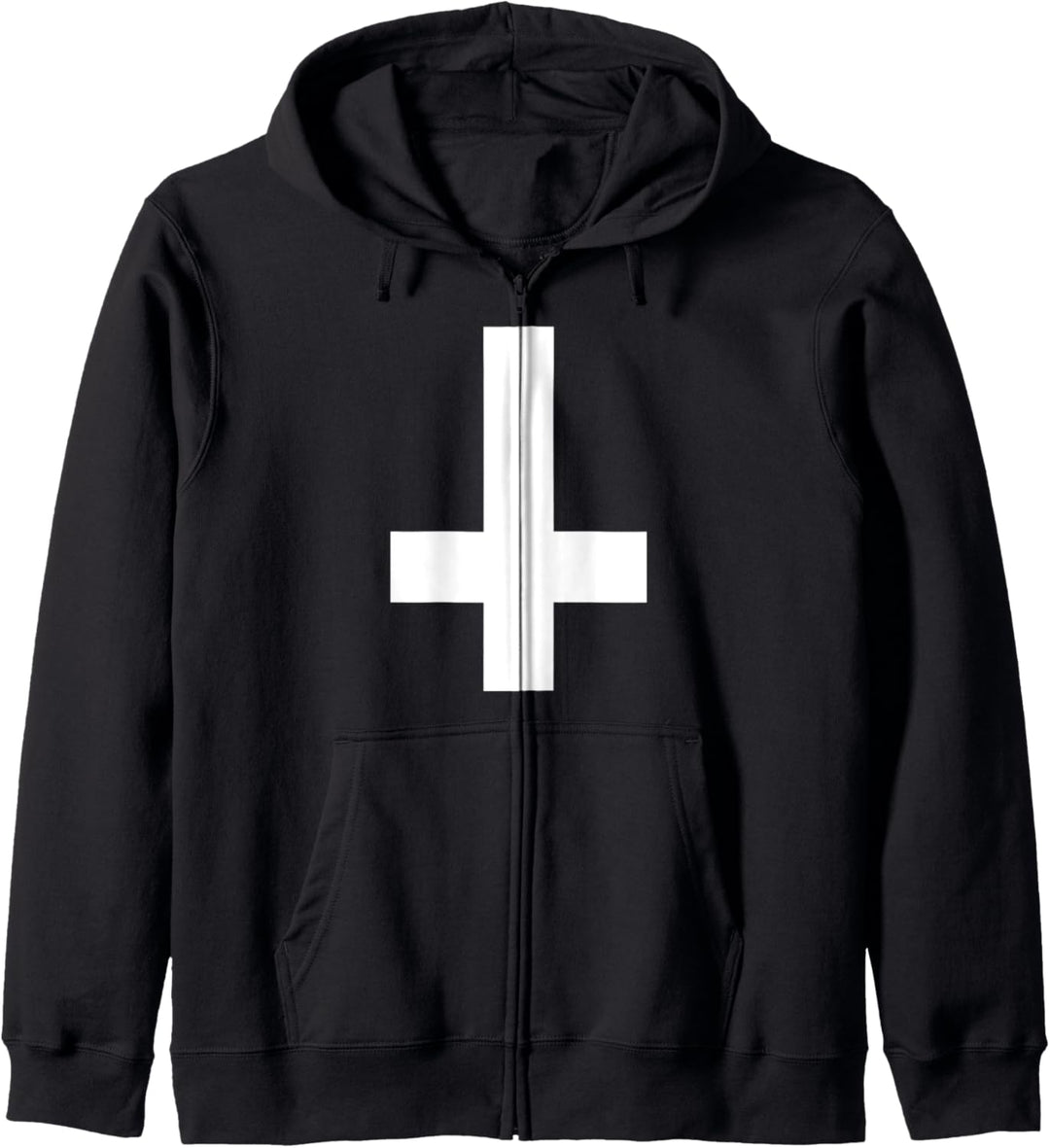 Umgedrehtes Kreuz - Okkultismus Geschenk Satanisten Kreuz Kapuzenjacke