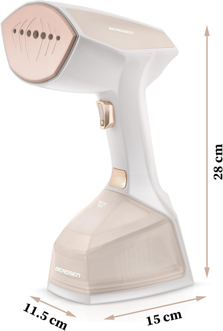 Berdsen Dampfglätter Steamer Dampfbügel Reise 2000 W Dampfsteuerung Dampfleistung 45 g/min LCD Set M