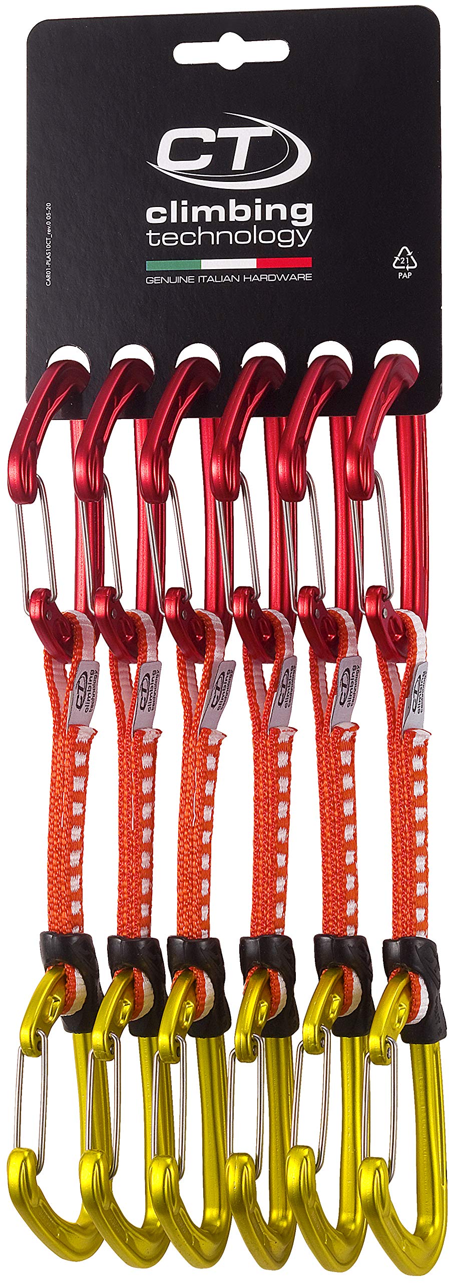 Climbing Technology Fly-Weight Evo Set DY, Aufschub Unisex - Erwachsene, Rot/Gold, 12 cm