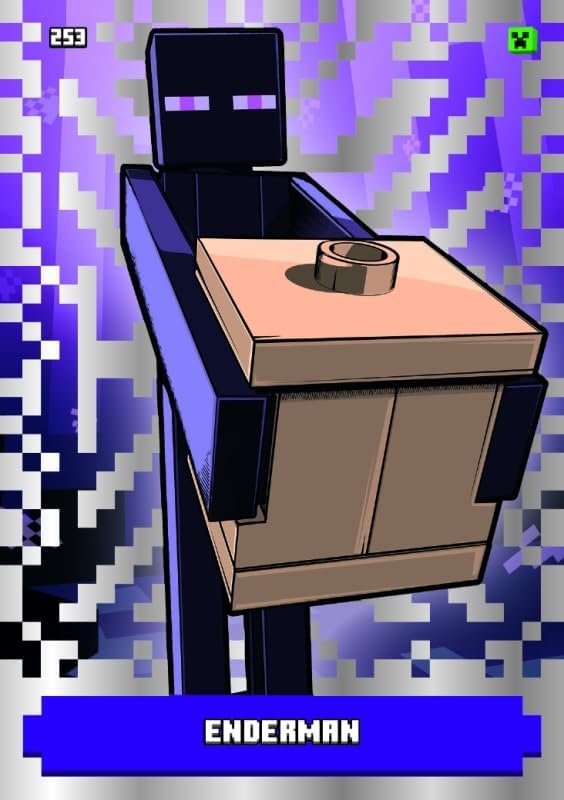 Bundle mit Lego Minecraft Serie 1 Trading Cards - Alle 4 Platin Karten + Exklusive Collect-it Hüllen