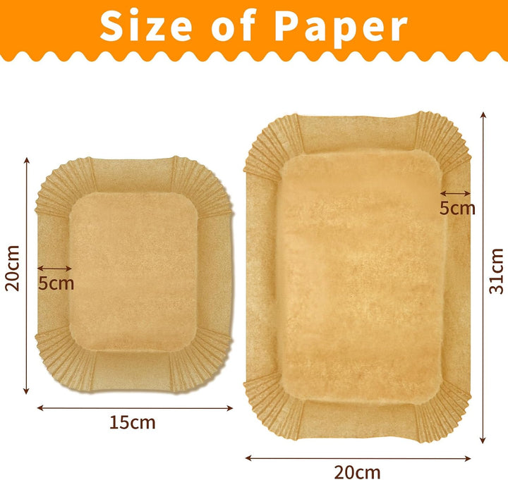 160 Stück Backpapier für Heissluftfritteuse Ninja AF500EU AF500EUCP 10.4L, Cecotec 9000, COSORI Twin