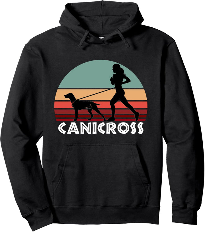 Canicross Print Cross Country Hund Running Pullover Hoodie