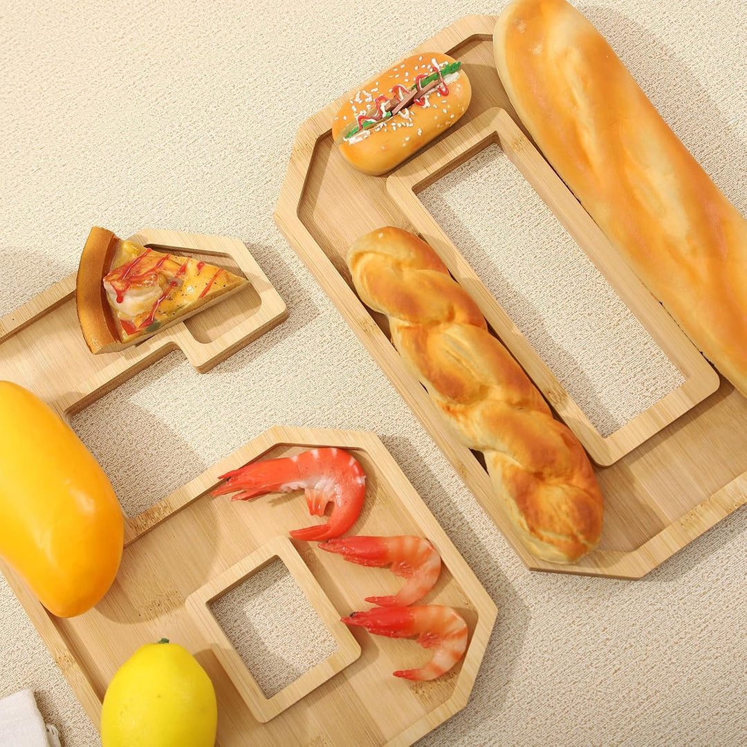 Hapivida Charcuterie Serviertablett Holz mit Zahlen 30x20 cm Befüllbare Charcuterie Brettbox Feinkos