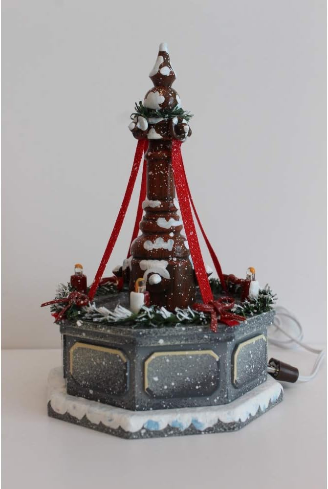 Winterkinder Stadtbrunnen, elektrisch beleuchtet - 12cm