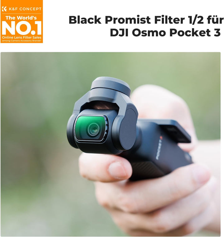 K&F Concept OSMO Pocket 3 Black Mist 1/2 Filter Magnetisch Kompatibel mit DJI OSMO Pocket 3 (Alumini