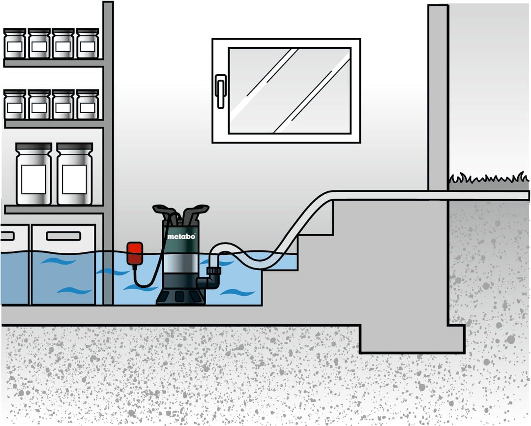 Metabo Schmutzwasser-Tauchpumpe PS 18000 SN (0251800000) Karton, Nennaufnahmeleistung: 1100 W, Max.