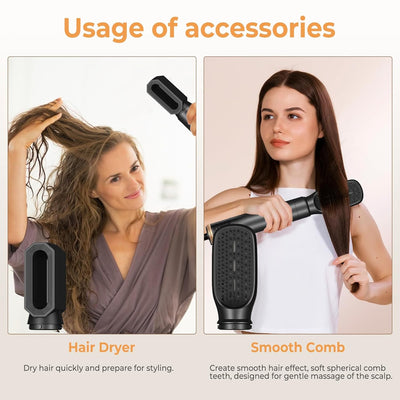 Airstyler Rundbürstenföhn 6 in 1, Haarstyler Set,1000w Hair styler Warmluftbürste mit Air Lockenstab