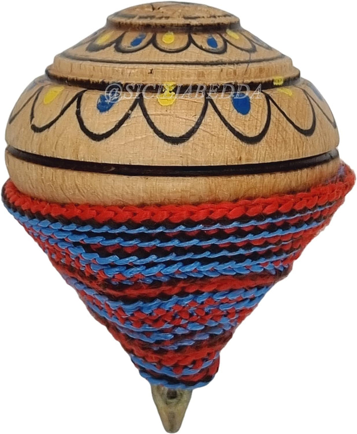 sicilia bedda - Sizilianischer Kreisel aus Holz - Fantastisches Spiel für Klein und Gross - 8 cm - 1
