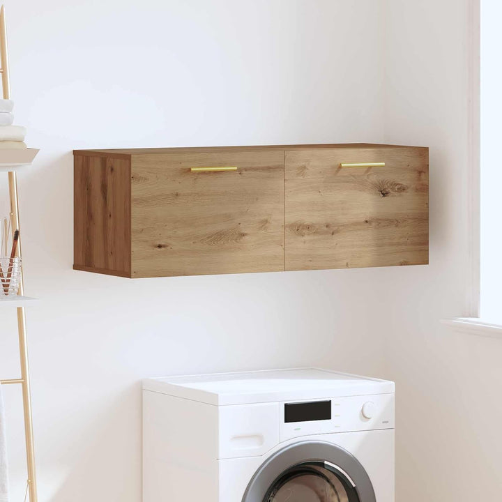 vidaXL Wandschrank Artisan-Eiche 100 x 36,5 x 35 cm Holzwerkstoff, Grosszügiger Stauraum, moderner W