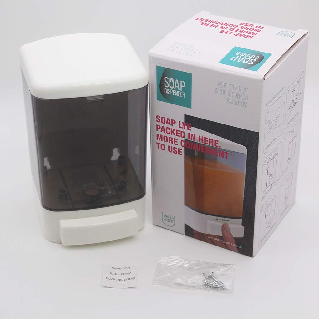 Evhome Manueller Seifenspender Küche Bad Wand-Seifenspender Flüssigseife Behälter Shampoo Gel Kammer