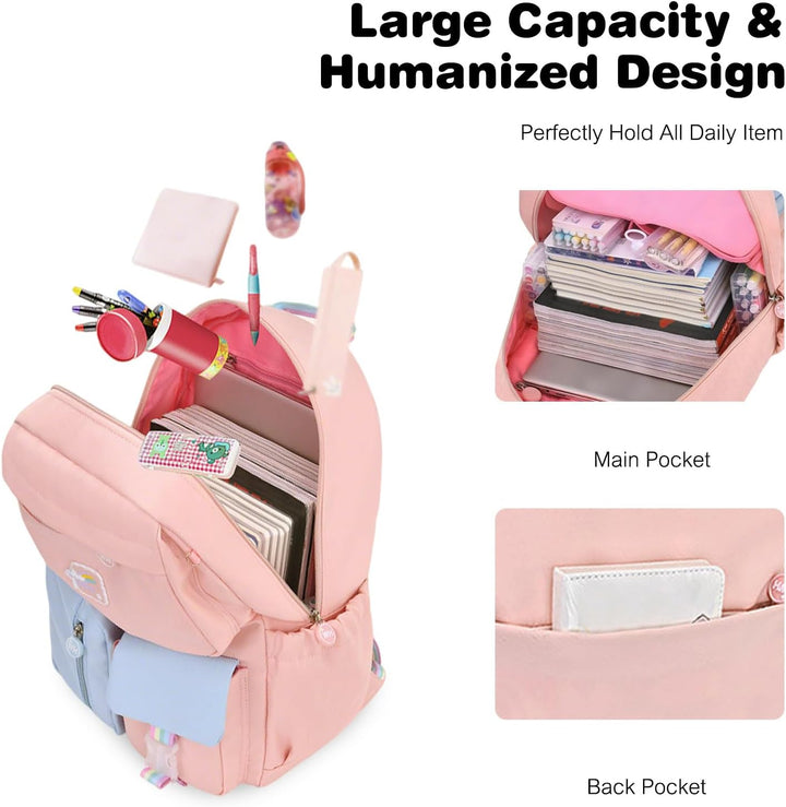 FANDARE Kinderrucksack Schulranzen Schultaschen Jungen Mädchen Schulrucksack Kinder Schultasche für
