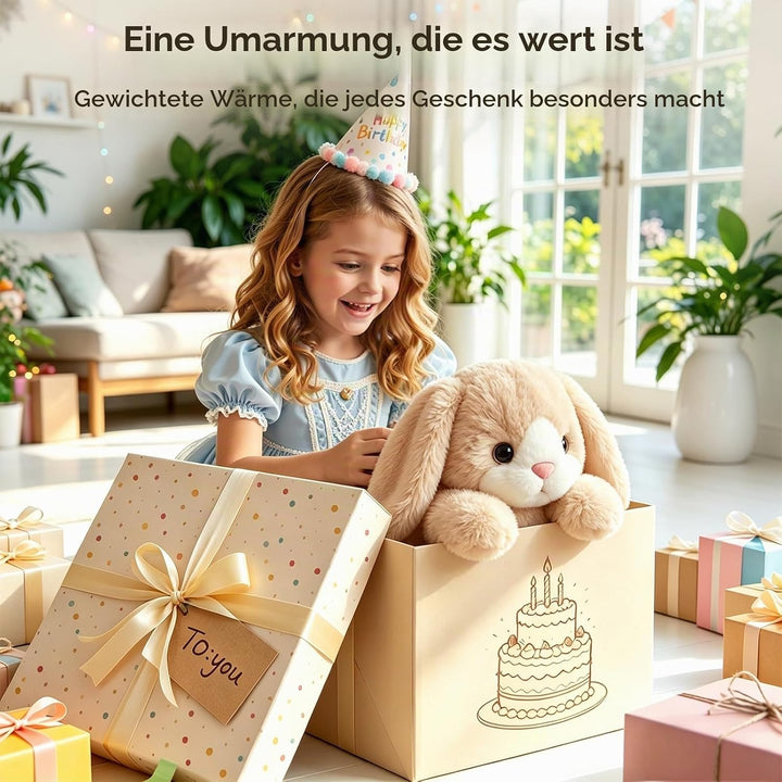 Mewaii 2,3 kg Hase Kuscheltier, Gewichtskuscheltiere für Erwachsene Kids | Erwärmbar Kühlbar, Gewich
