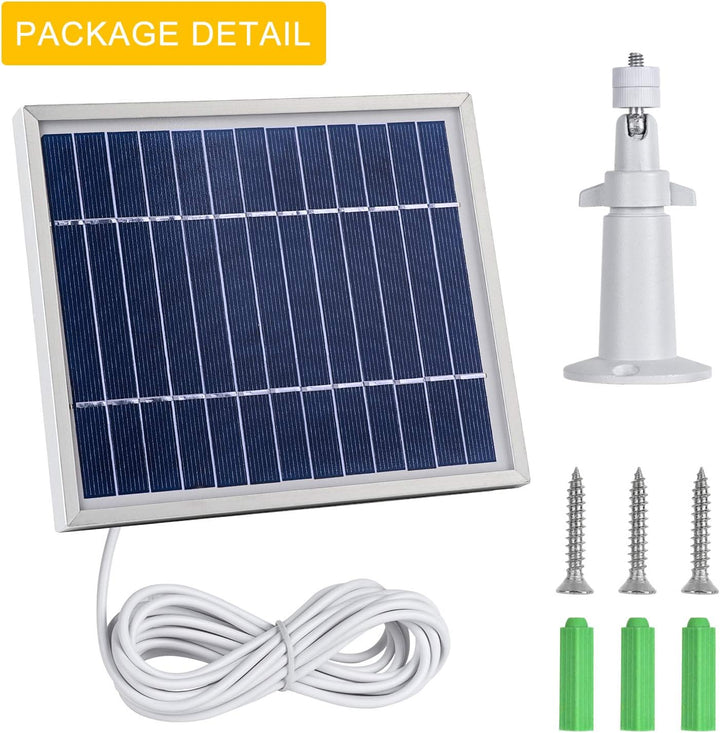 iTODOS Solarpanel, kompatibel mit Arlo Pro und Arlo Pro 2, 30 cm langes Outdoor-Stromladekabel und v