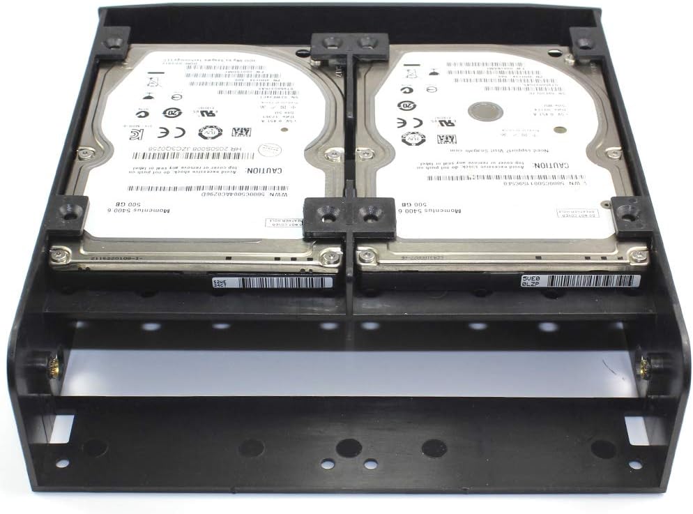Masyrt Einbaurahmen, Einbaurahmen für 2X 2,5 Zoll HDD/SSD und 1x 3,5 Zoll HDD Laufwerke auf 5,25 Zol