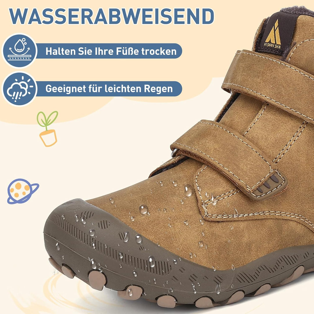 Mishansha Kinder Winterschuhe Mädchen Winterstiefel Warm Schneestiefel Gefüttert Boots Wasserdicht 2