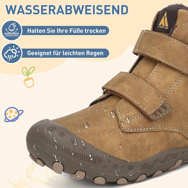 Mishansha Kinder Winterschuhe Mädchen Winterstiefel Warm Schneestiefel Gefüttert Boots Wasserdicht 2