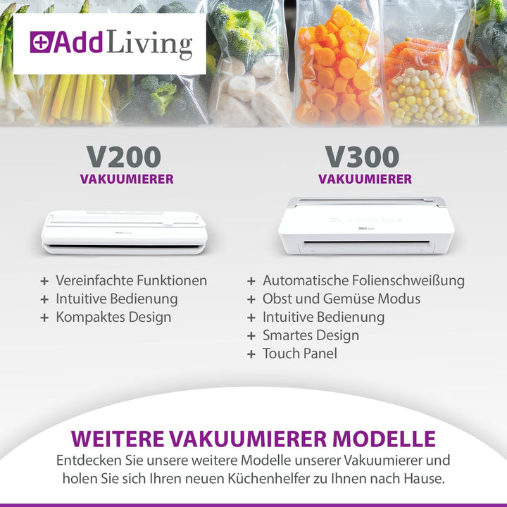 Vakuumierer | Vakuumiergerät für Lebensmittel | Inkl. 5 Vakuumbeutel (20 x 30 cm) | Wet & Dry Funkti