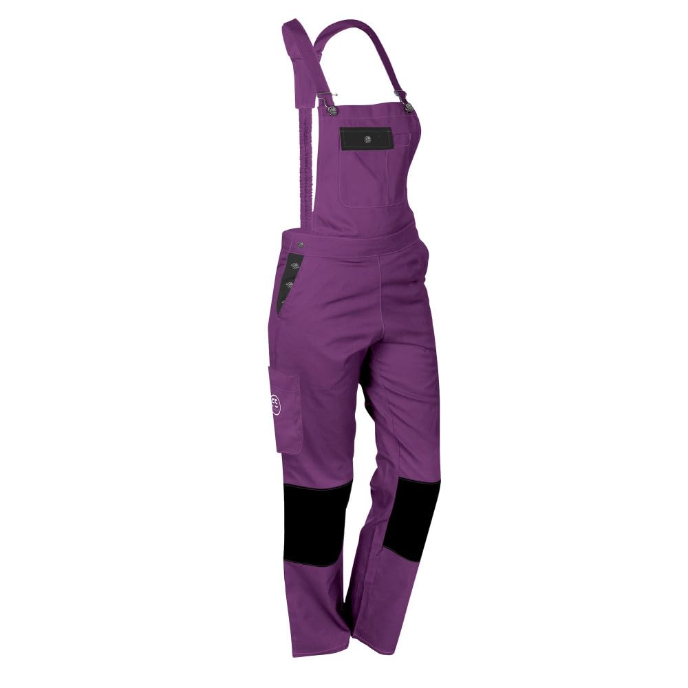 Fashion Sécurité Damen Pep's Arbeitslatzhose 34 Violett / Schwarz, 34 Violett / Schwarz