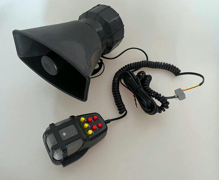 Autosirene Autohupe elektrische Hupe Notverstärker Autosirene mit Mikrofon PA Lautsprechersystem 7 T