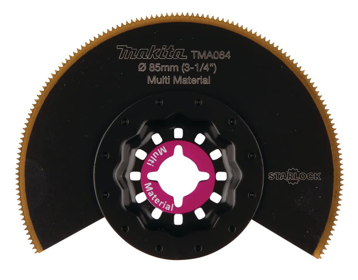 Makita B-64973 Starlock BiM-TiN Segmentsägeblatt 85 mm TMA064 für Sandwichmaterial, Laminat, Vinyl,