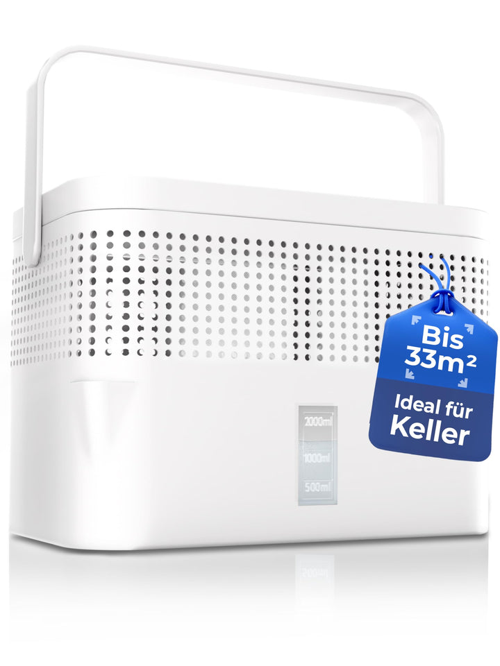 BonAura® AirOne Max Luftentfeuchter ohne Strom bis 33m² I 360° Belüftung I Raumentfeuchter mit Ausgi