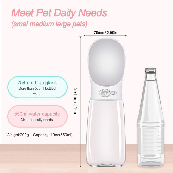 COTOP Hundetrinkflasche für Unterwegs, Tragbare Trinkflasche Hund 550ml, BPA-frei Wasserflasche Hund