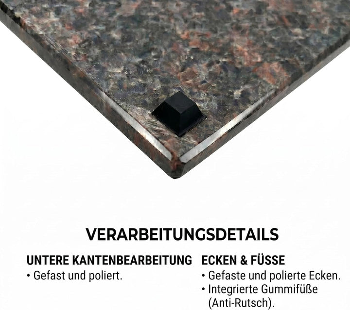 Granit Schneidebrett Servierbrett und Herdabdeckplatte Made in Germany edle Unterlegplatte aus massi