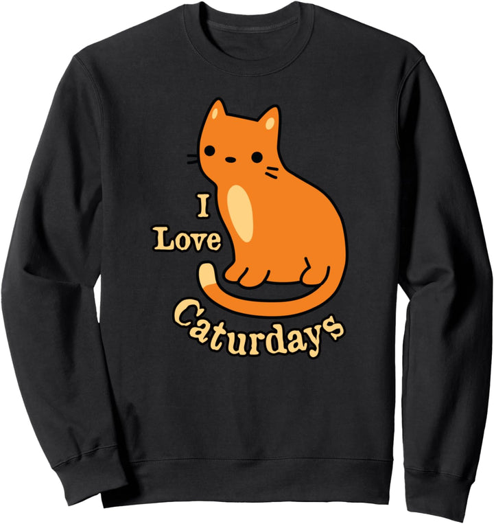 Ich liebe Caturdays Design für Cat Kitten Lovers Sweatshirt
