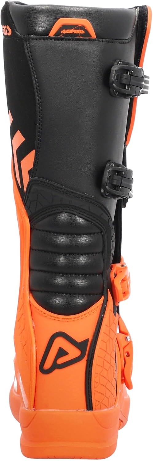 Acerbis Mens Stivale X-Team Blu/Bianco T.46 Motorcycle Boot 43 EU Orange Schwarz, 43 EU Orange Schwa