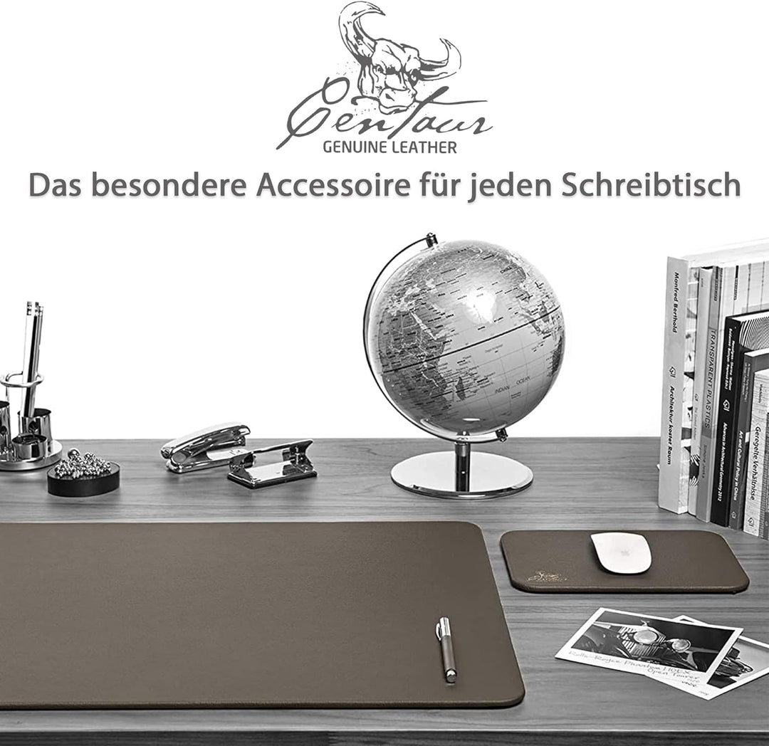 Centaur - Hochwertiges Leder Mousepad 25x18 cm Chocolate - Vintage Mauspad aus echtem Leder - Unterl