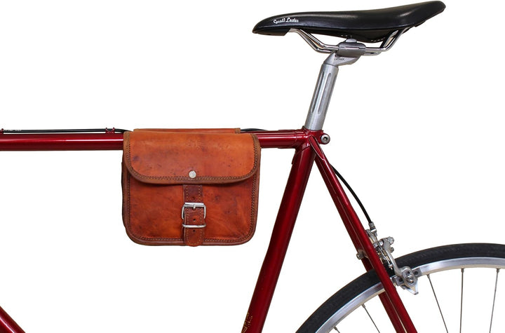 Gusti Rahmentasche Leder - Sabine S. Gepäckträger Tasche Doppelpacktasche Fahrradtasche Ledertasche