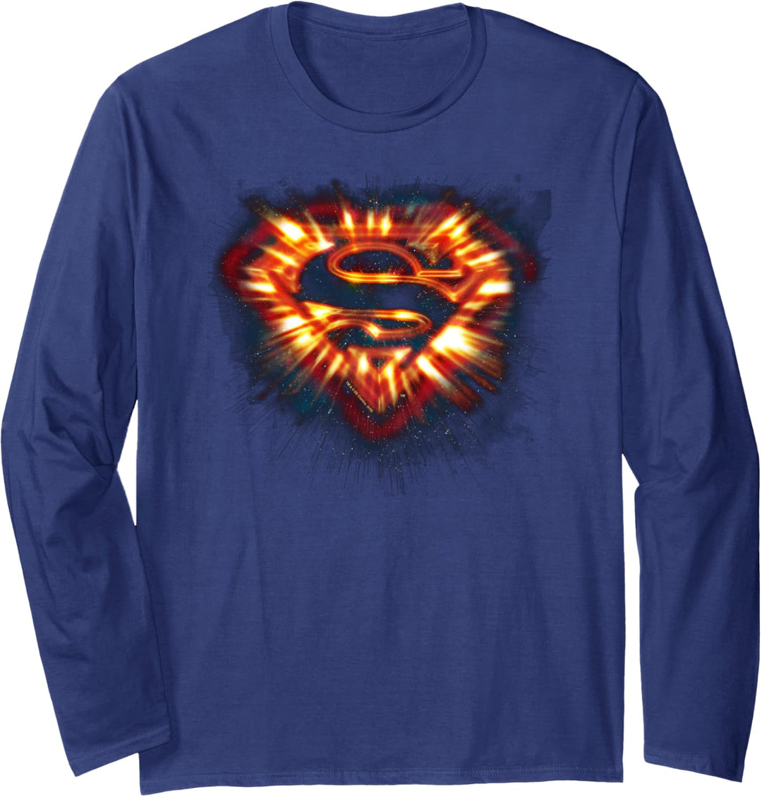 Superman Space Burst Shield Langarmshirt