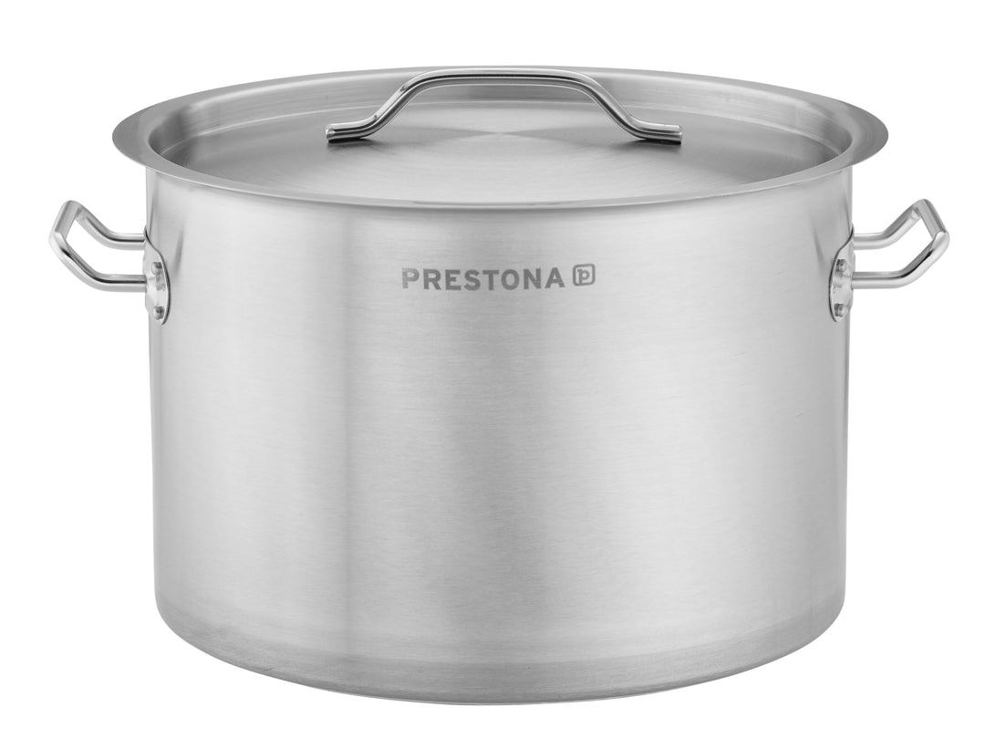 TECHNICA PRESTONA Topf Induktion 24 l – Kochtopf aus Edelstahl ⌀360 mm mit Deckel – Dreischichtboden