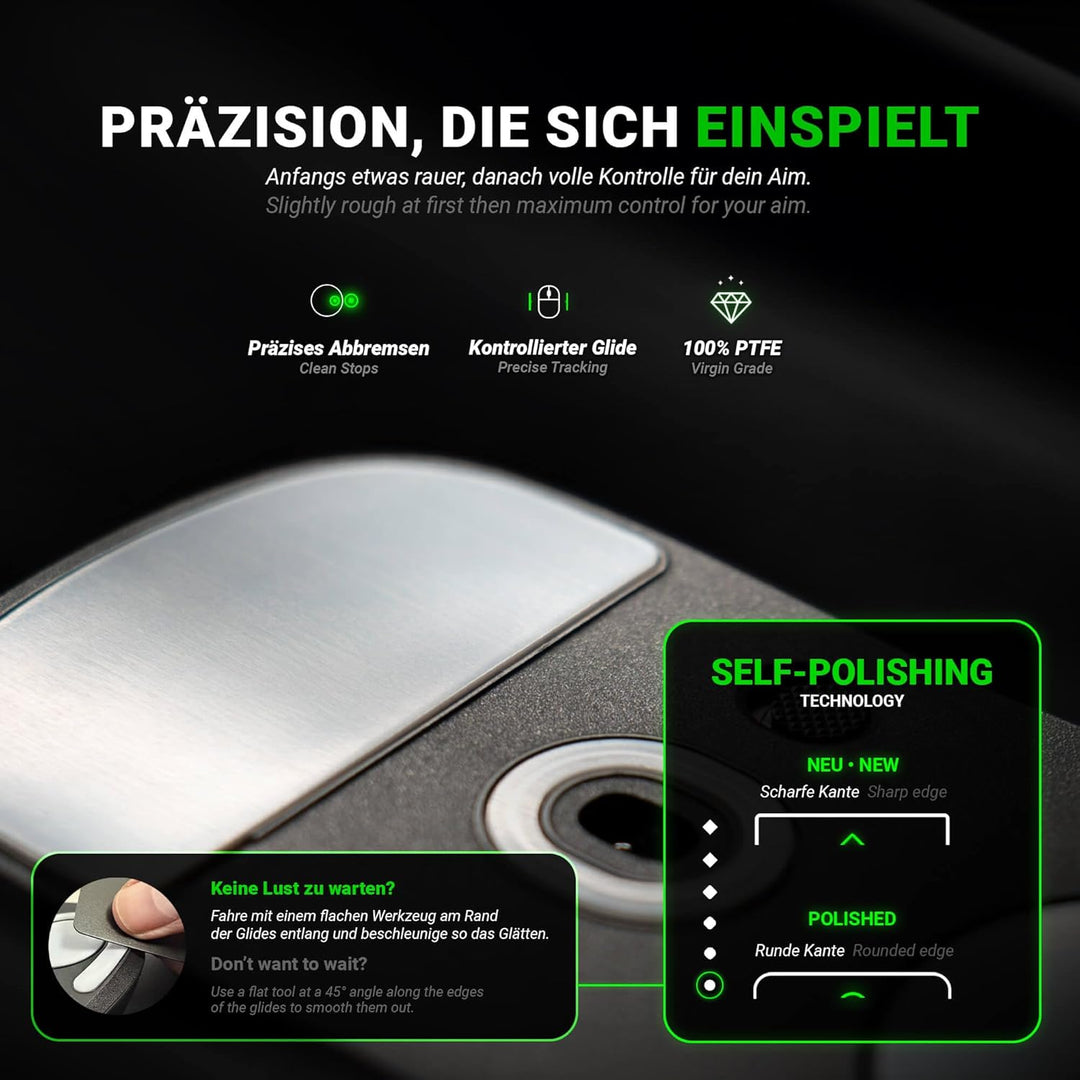 SensoryBoost FPS Glides (2er Set) kompatibel mit Logitech G PRO X Superlight 2, G PRO X2 Superstrike